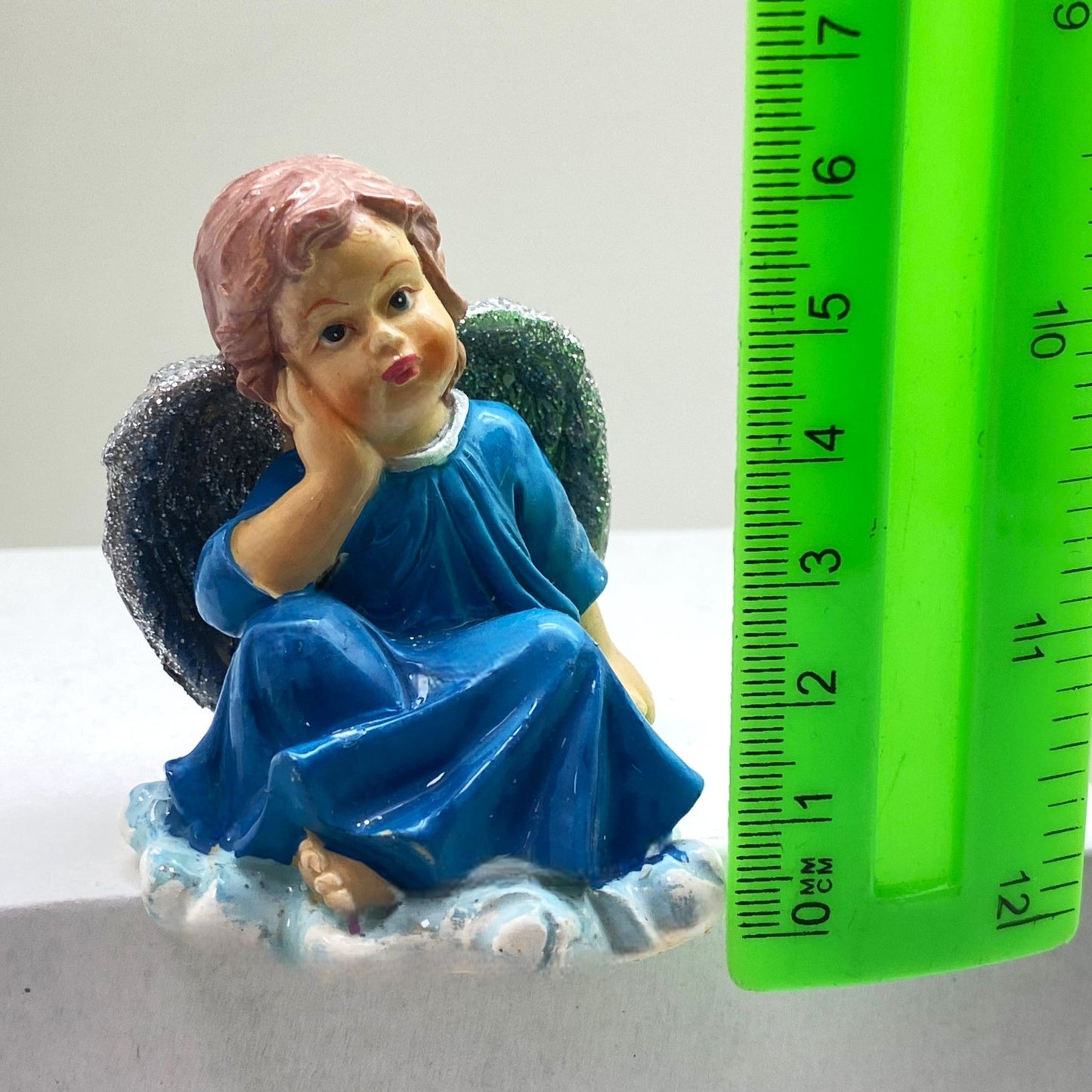 Innenmodell "Engel in blau" - 60 x 70 mm - Schneekugelhaus
