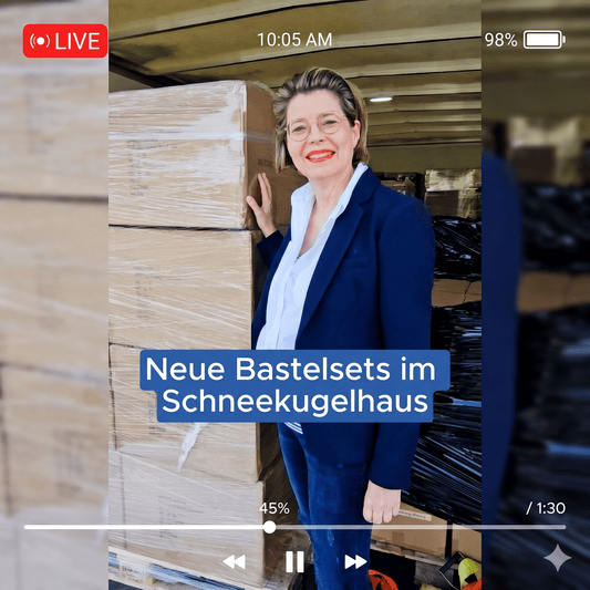 Bastelsets sind wieder eingetroffen - Schneekugelhaus
