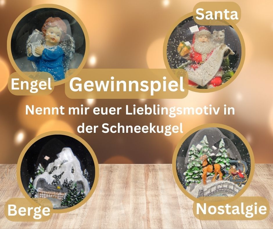Gewinnspiel bei Facebook & Instagram - Schneekugelhaus