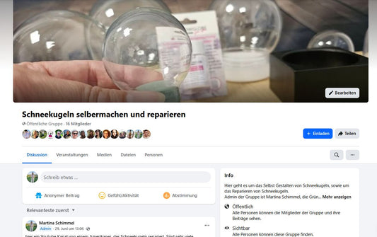 Schneekugeln basteln & reparieren – jetzt gibt’s eine Facebook-Gruppe dafür! - Schneekugelhaus