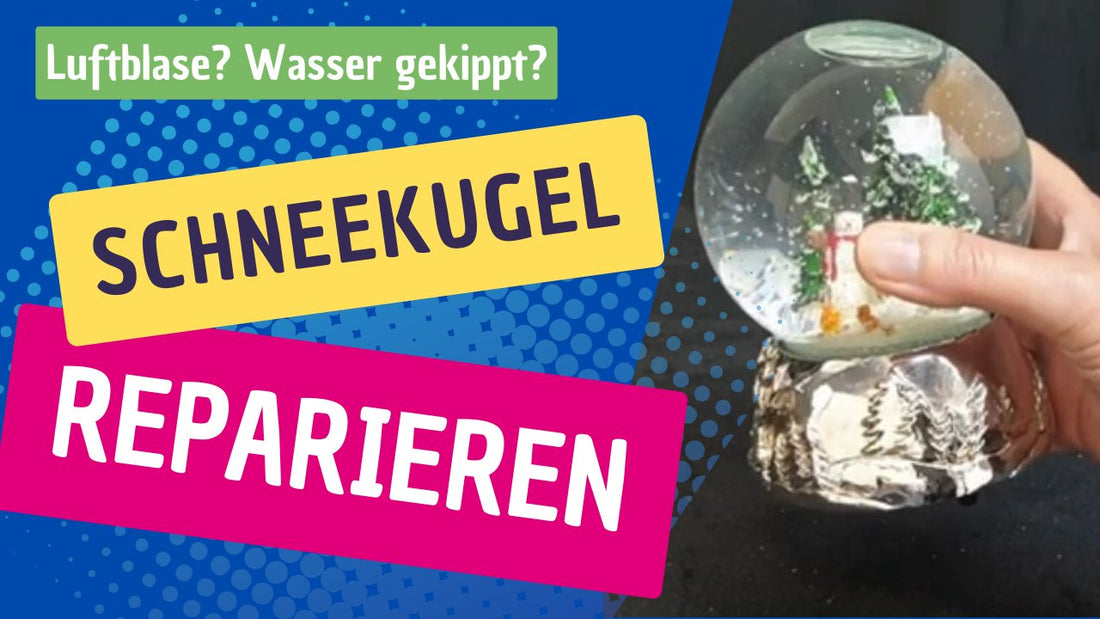 Wasser gekippt - Luftblase in der Kugel? So kannst du deine Schneekugel reparieren - Schneekugelhaus