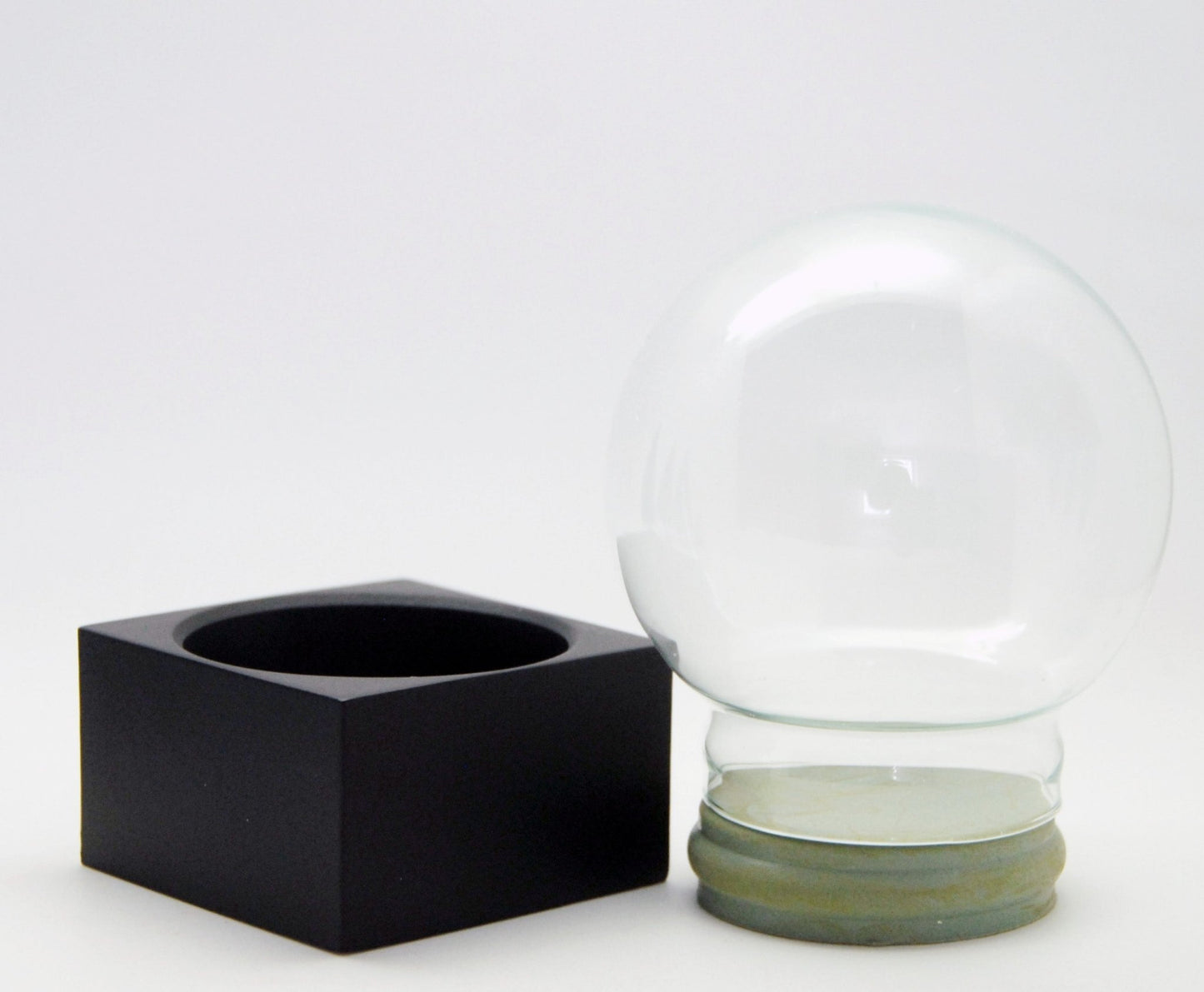 100mm Bastelset Polyresin Sockel in verschiedenen Varianten - DIY - Schneekugel - Schneekugelhaus