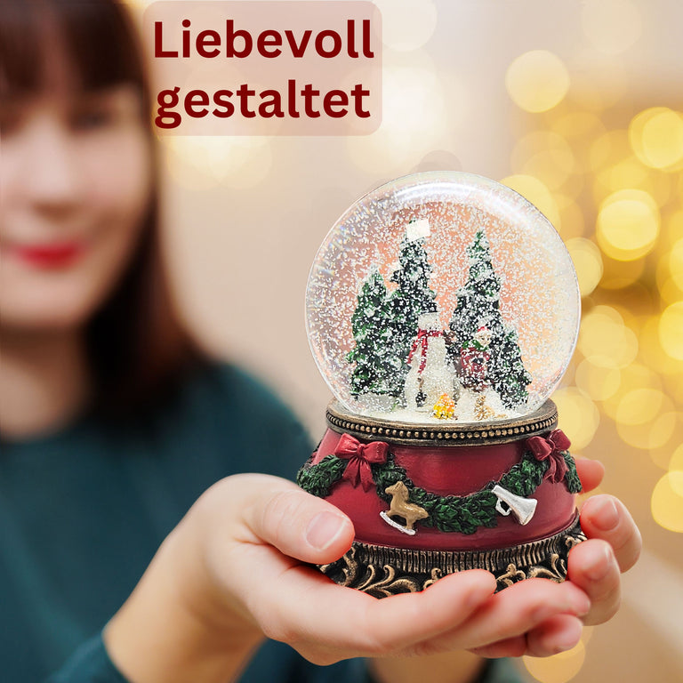 Dekopaket - Schneemann rot weiß mit 3 Schneekugeln in mehreren Größen