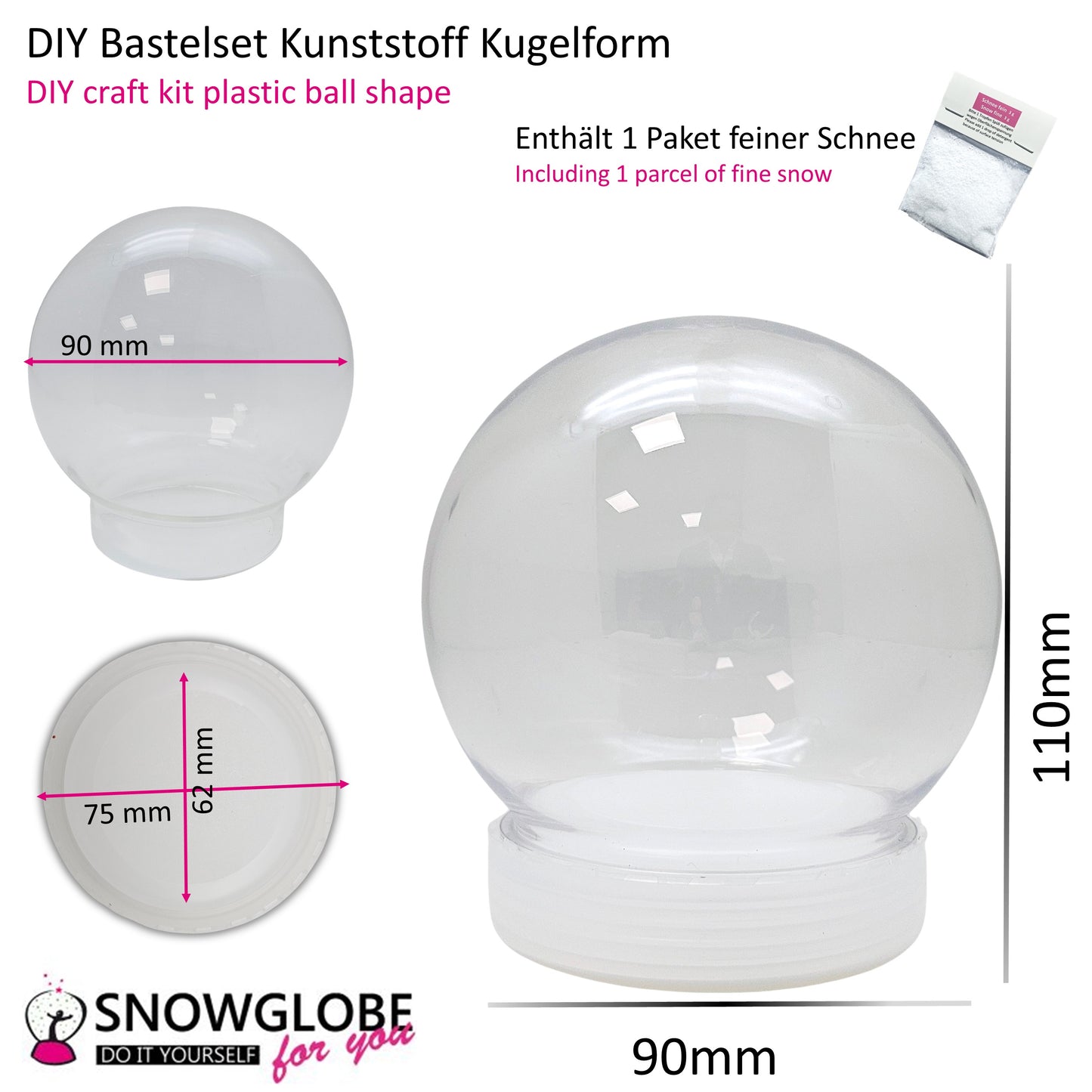 „Glasklar-Meisterstück“: Das ultimative Profi-Starterset für individuelle Schneekugeln