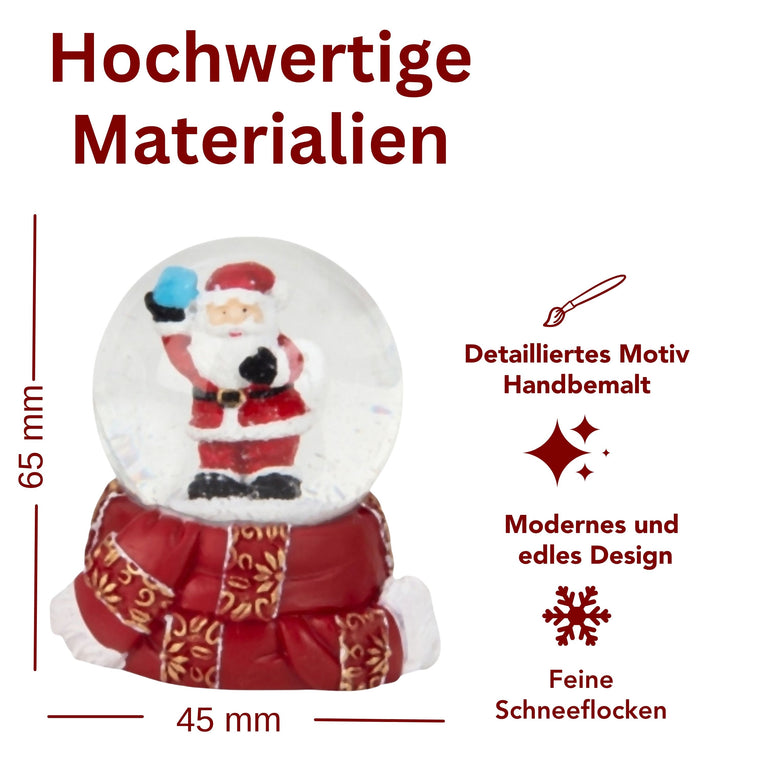 Dekopaket - Rot goldenes Weihnachten mit 3 Schneekugeln in mehreren Größen