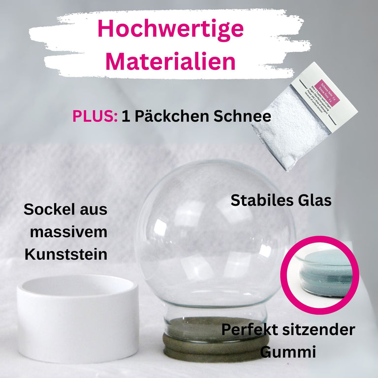 Das „Herzensmoment“ Bastelset: Ein Unikat voller Liebe selbst erschaffen - Schneekugelhaus