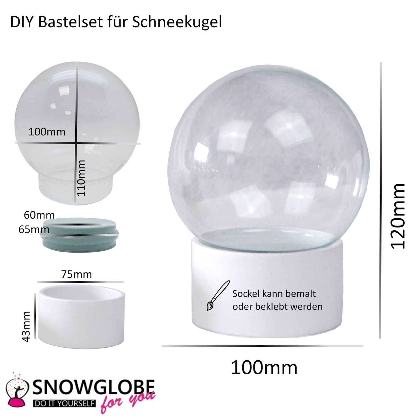 Das „Herzensmoment“ Bastelset: Ein Unikat voller Liebe selbst erschaffen - Schneekugelhaus