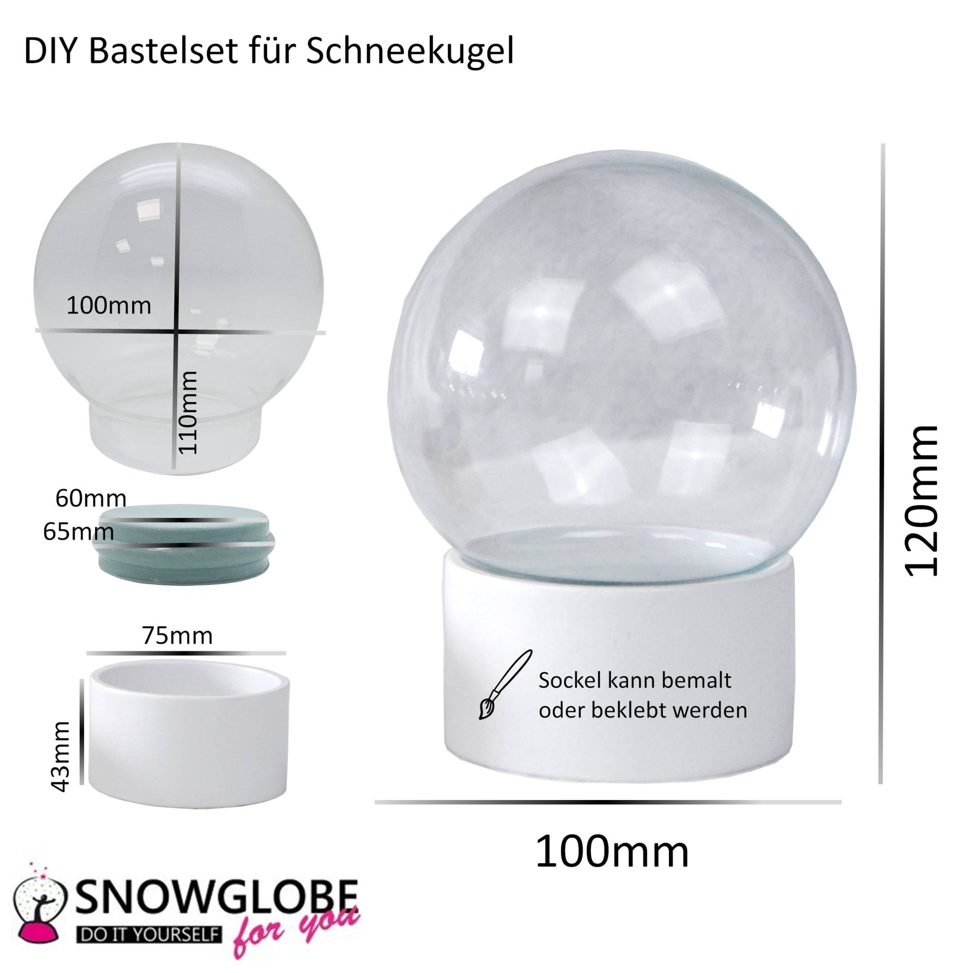 Das „Herzensmoment“ Bastelset: Ein Unikat voller Liebe selbst erschaffen - Schneekugelhaus