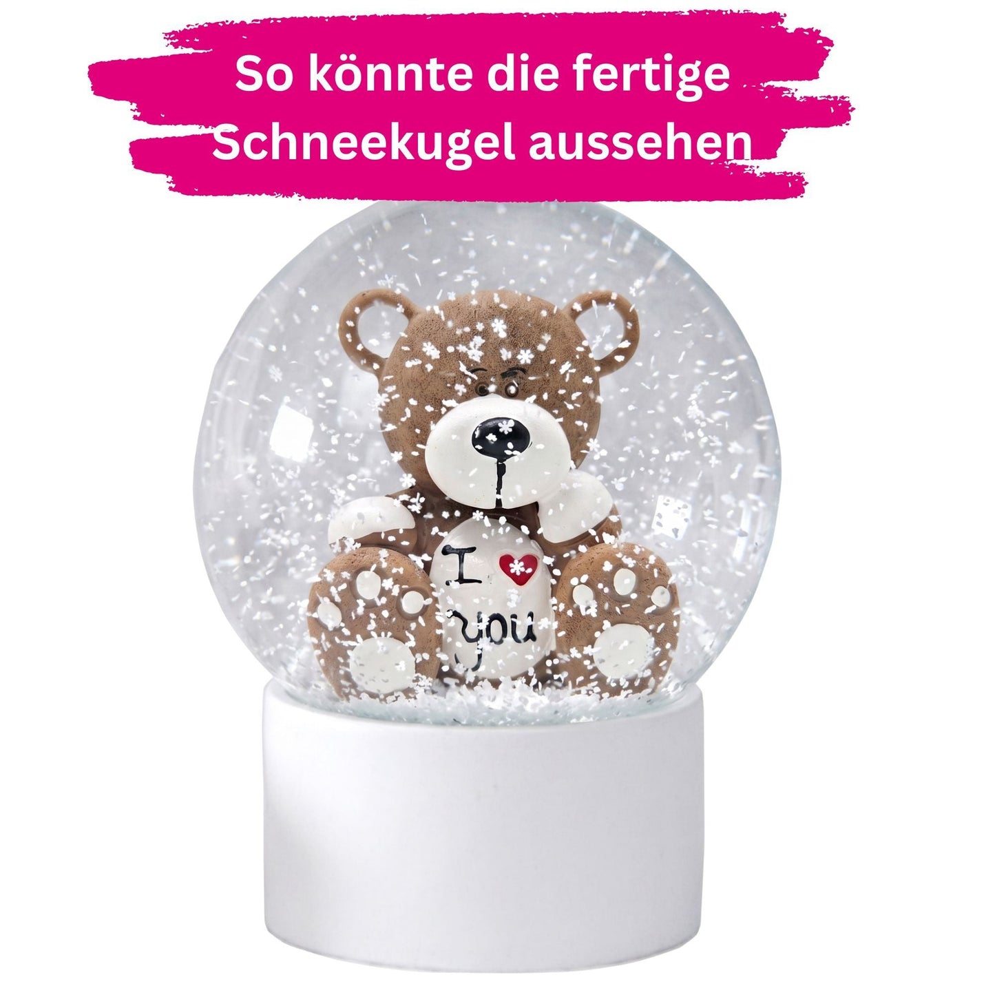 Das „Herzensmoment“ Bastelset: Ein Unikat voller Liebe selbst erschaffen - Schneekugelhaus