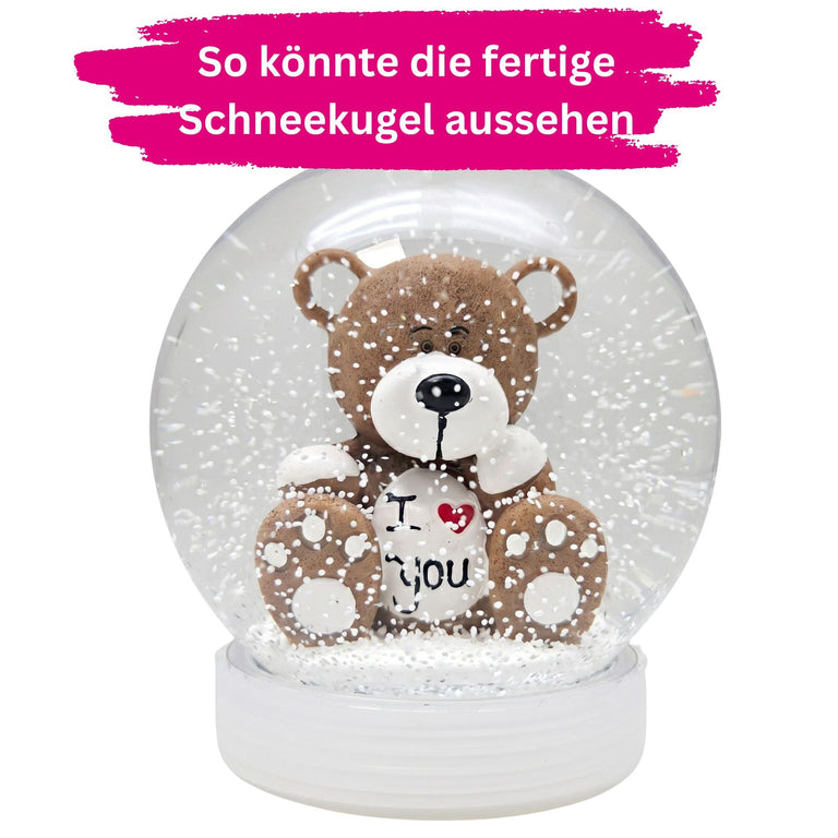 Das „Herzensmoment“ Bastelset Kunststoffkugell: Ein Unikat voller Liebe selbst erschaffen - Schneekugelhaus