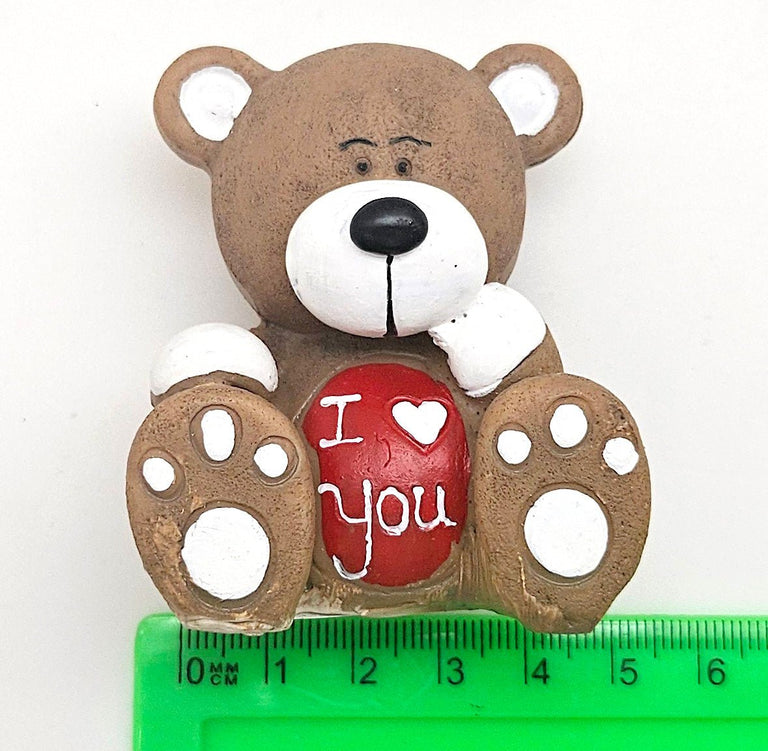 Innenmodell „Bär mit Herz - I love you“ rot - 60 x 70 mm - Schneekugelhaus