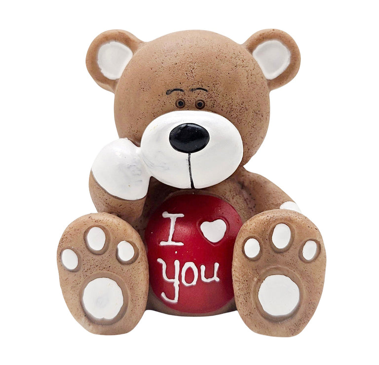 Innenmodell „Bär mit Herz - I love you“ rot - 60 x 70 mm - Schneekugelhaus