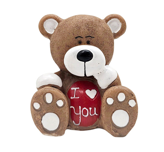 Innenmodell „Bär mit Herz - I love you“ rot - 60 x 70 mm - Schneekugelhaus