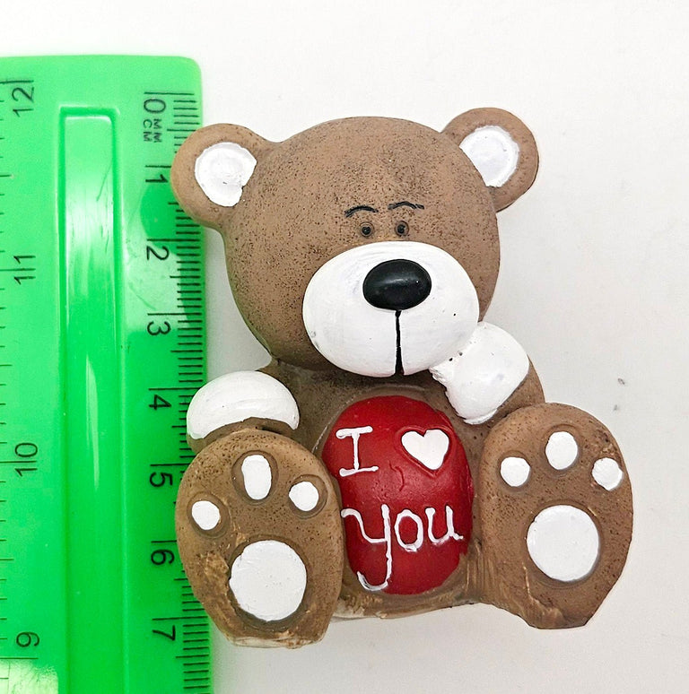 Innenmodell „Bär mit Herz - I love you“ rot - 60 x 70 mm - Schneekugelhaus