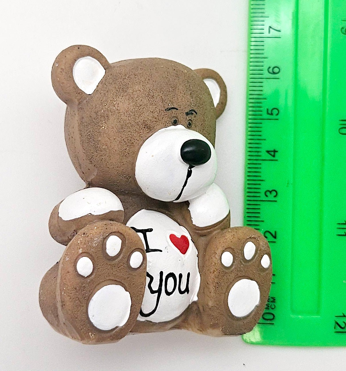 Innenmodell „Bär mit Herz - I love you“ weiß - 60 x 70 mm - Schneekugelhaus