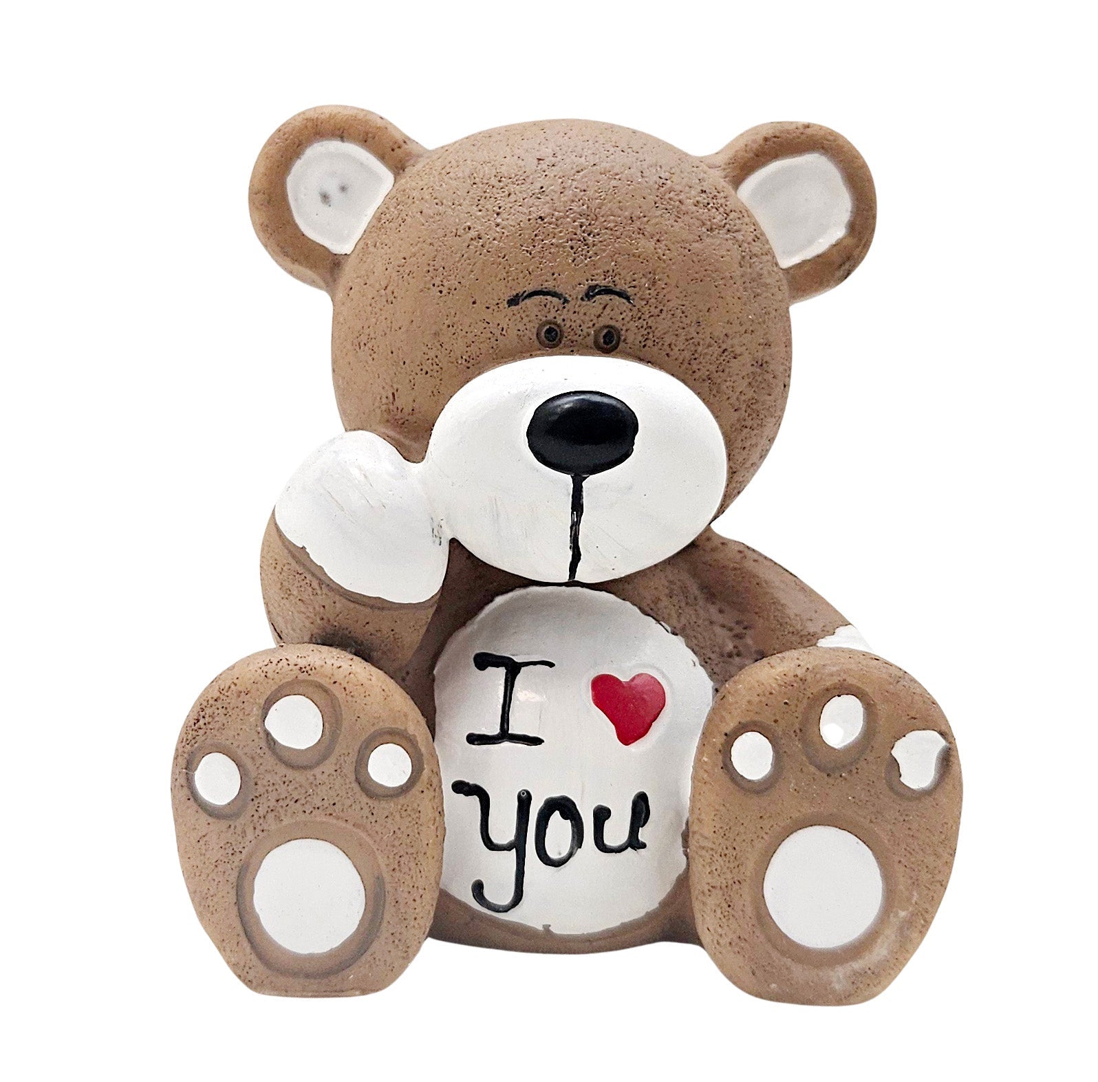 Innenmodell „Bär mit Herz - I love you“ weiß - 60 x 70 mm - Schneekugelhaus