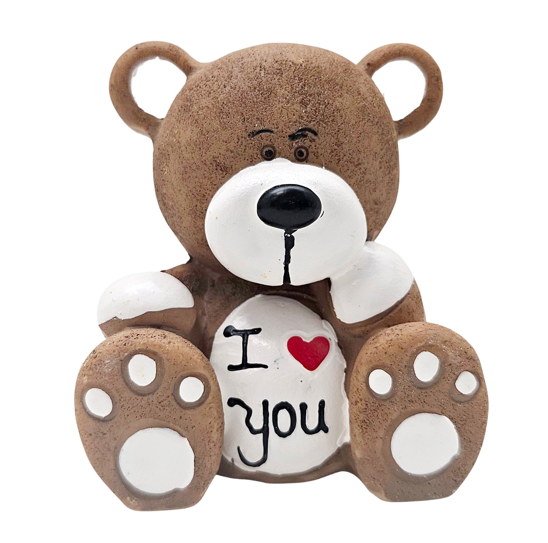 Innenmodell „Bär mit Herz - I love you“ weiß - 60 x 70 mm - Schneekugelhaus