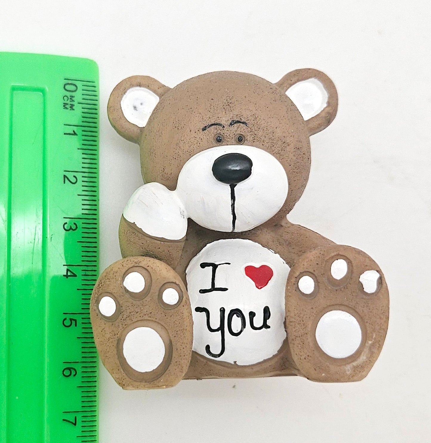 Innenmodell „Bär mit Herz - I love you“ weiß - 60 x 70 mm - Schneekugelhaus