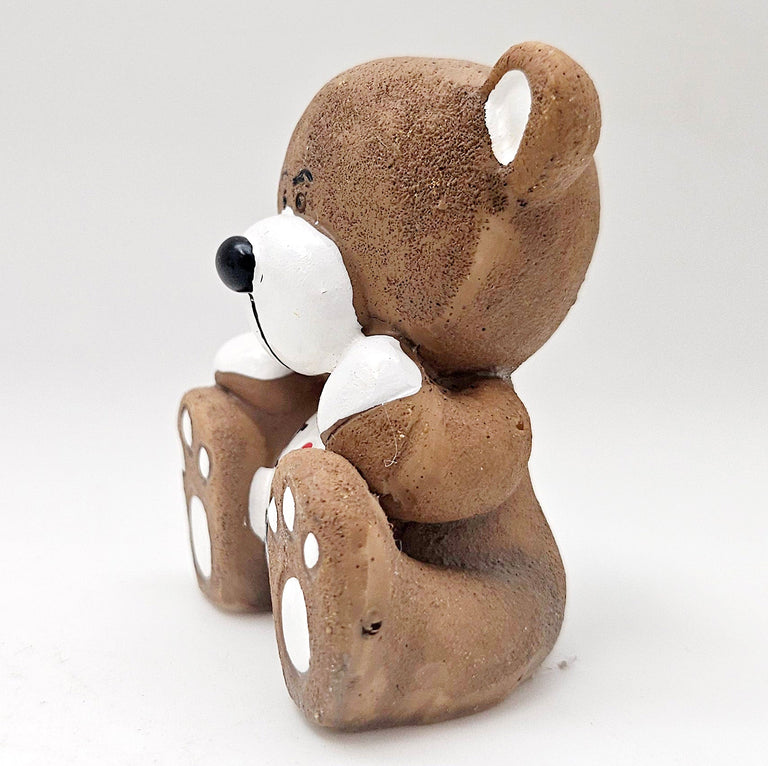 Innenmodell „Bär mit Herz - I love you“ weiß - 60 x 70 mm - Schneekugelhaus