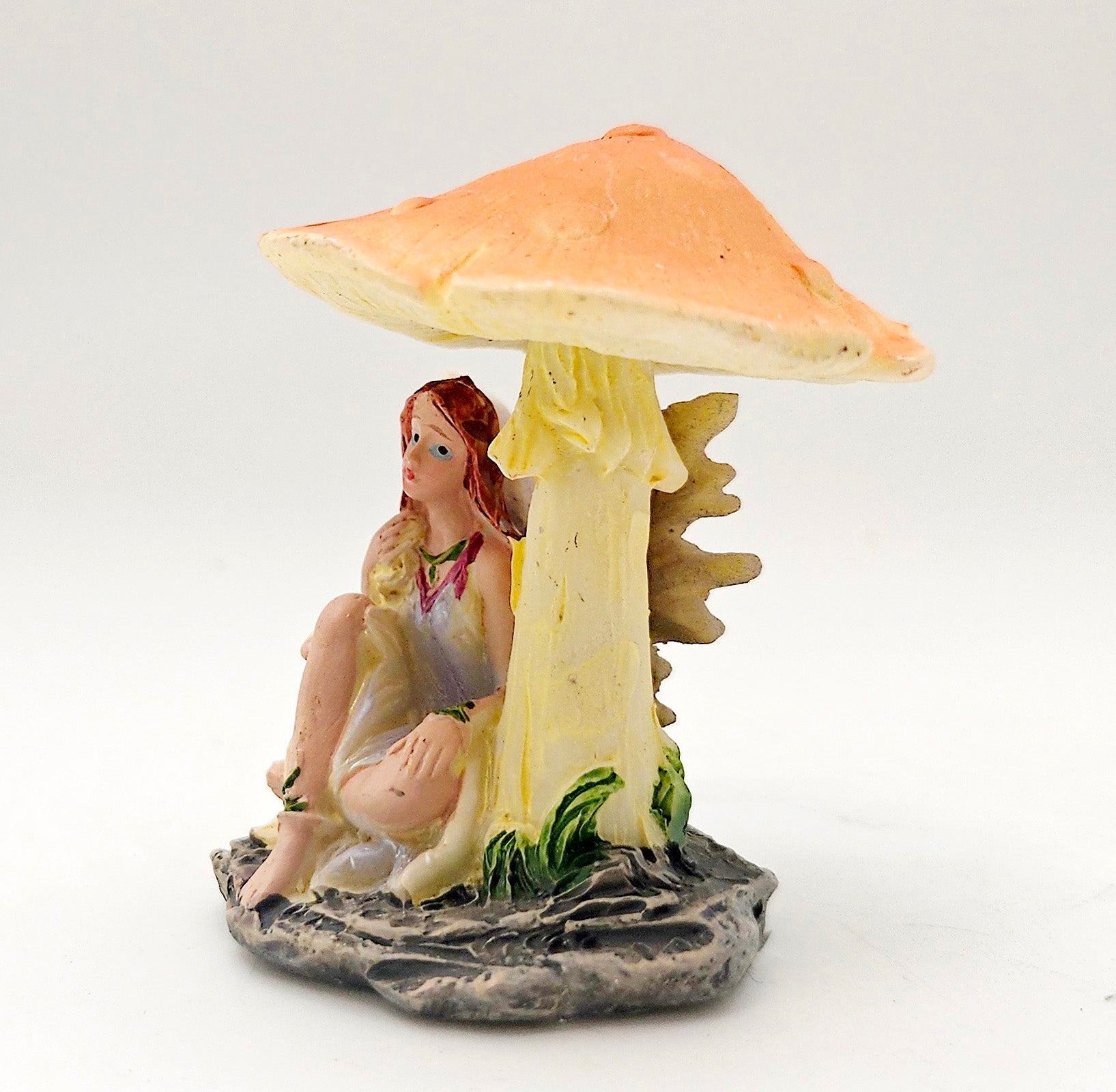 Innenmodell „Blumenfee unter Pilz“ Flügel lila - 46mm x 55mm - Schneekugelhaus