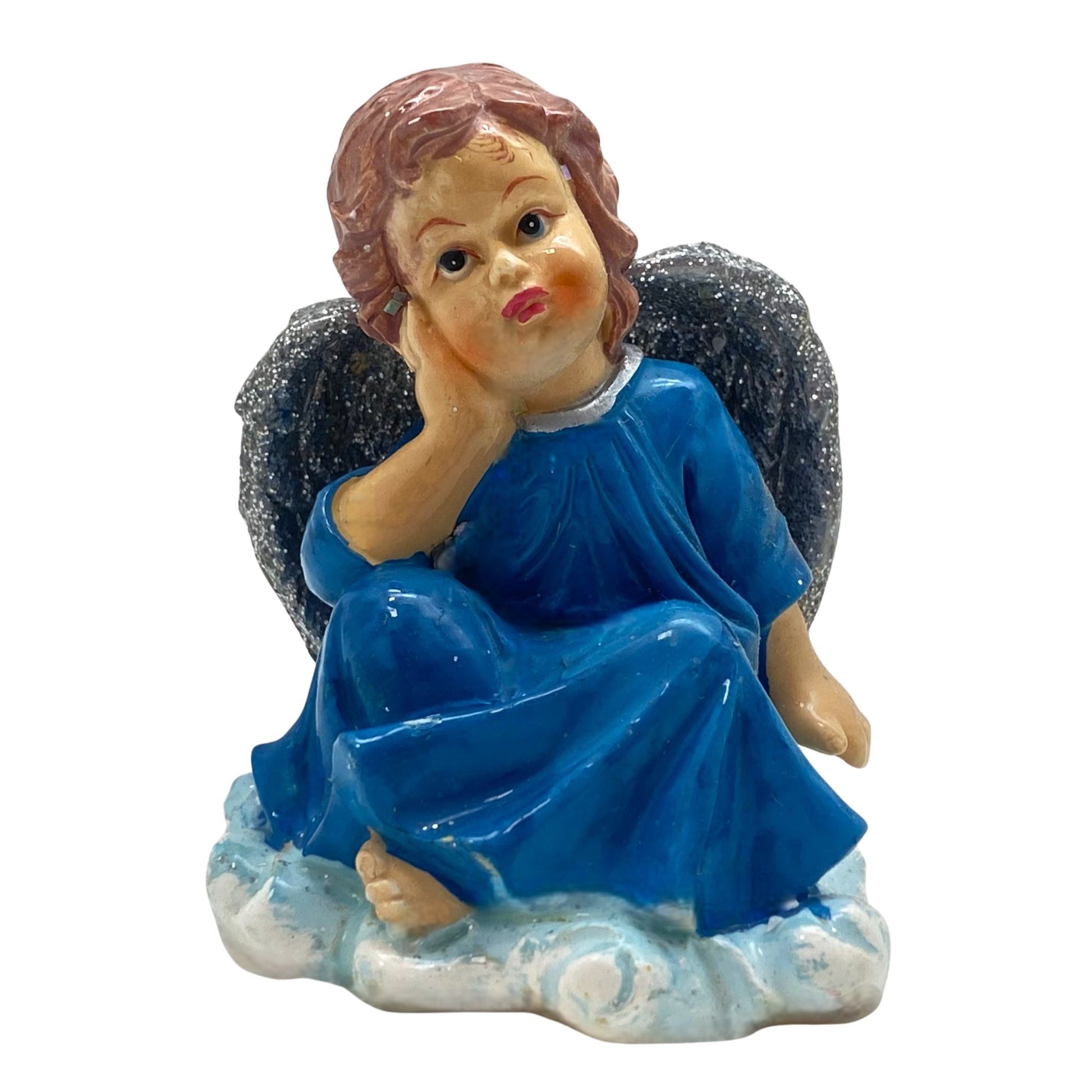 Innenmodell "Engel in blau" - 60 x 70 mm - Schneekugelhaus