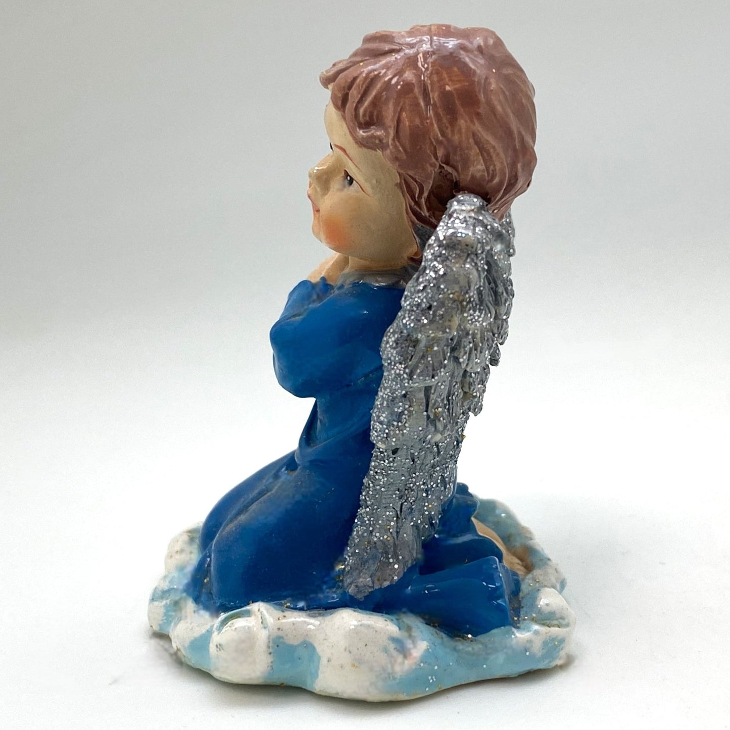 Innenmodell "Engel in blau mit Harfe" - 60 x 70 mm - Schneekugelhaus