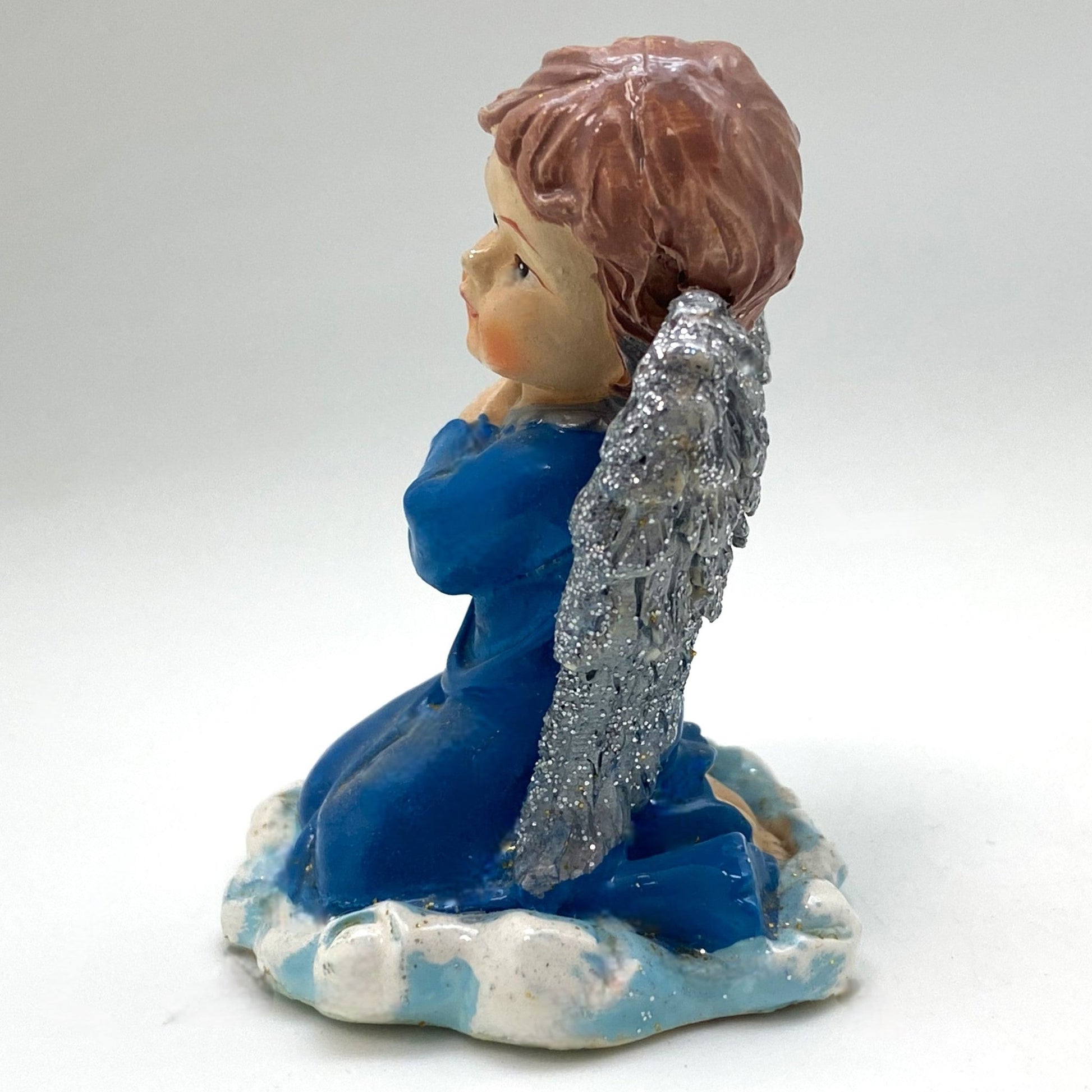 Innenmodell "Engel in blau mit Harfe" - 60 x 70 mm - Schneekugelhaus