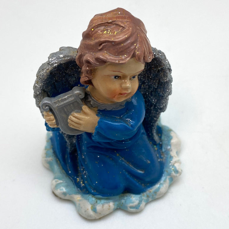 Innenmodell "Engel in blau mit Harfe" - 60 x 70 mm - Schneekugelhaus