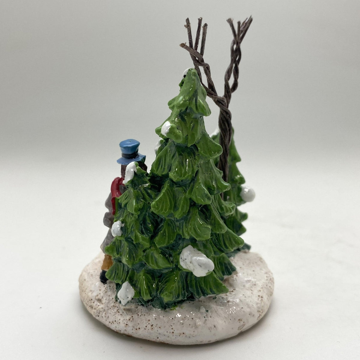 Innenmodell "Familie mit Schlitten im Winterwald" - 55 x 77 mm - Schneekugelhaus