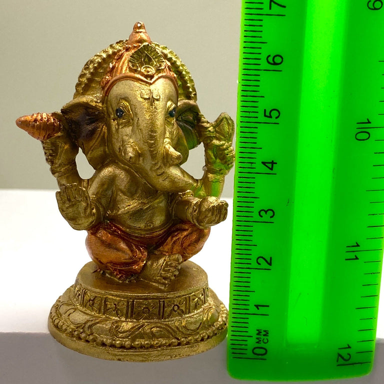 Innenmodell "Ganesha auf rundem Lotus - Sockel" - 35 x 70 mm - Schneekugelhaus