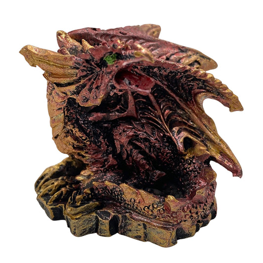 Innenmodell gold pink Drache "liegend" - 50 x 55 mm - Schneekugelhaus