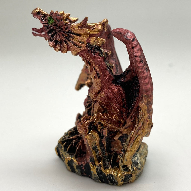 Innenmodell gold pink Drache "schreiend" - 50 x 55 mm - Schneekugelhaus