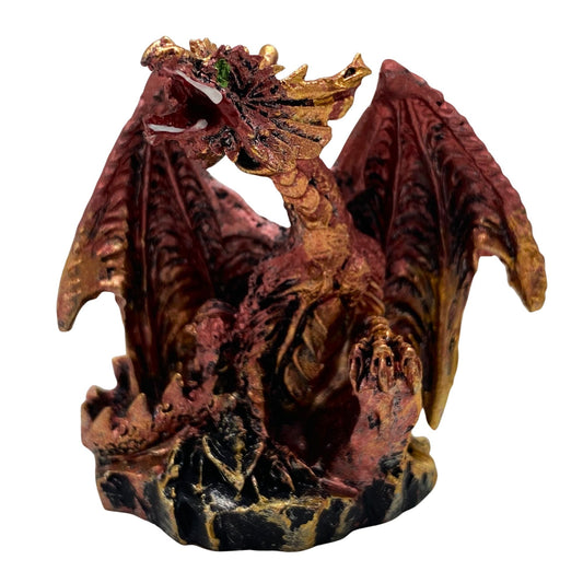 Innenmodell gold pink Drache "schreiend" - 50 x 55 mm - Schneekugelhaus