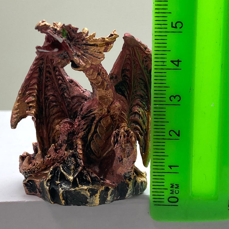 Innenmodell gold pink Drache "schreiend" - 50 x 55 mm - Schneekugelhaus