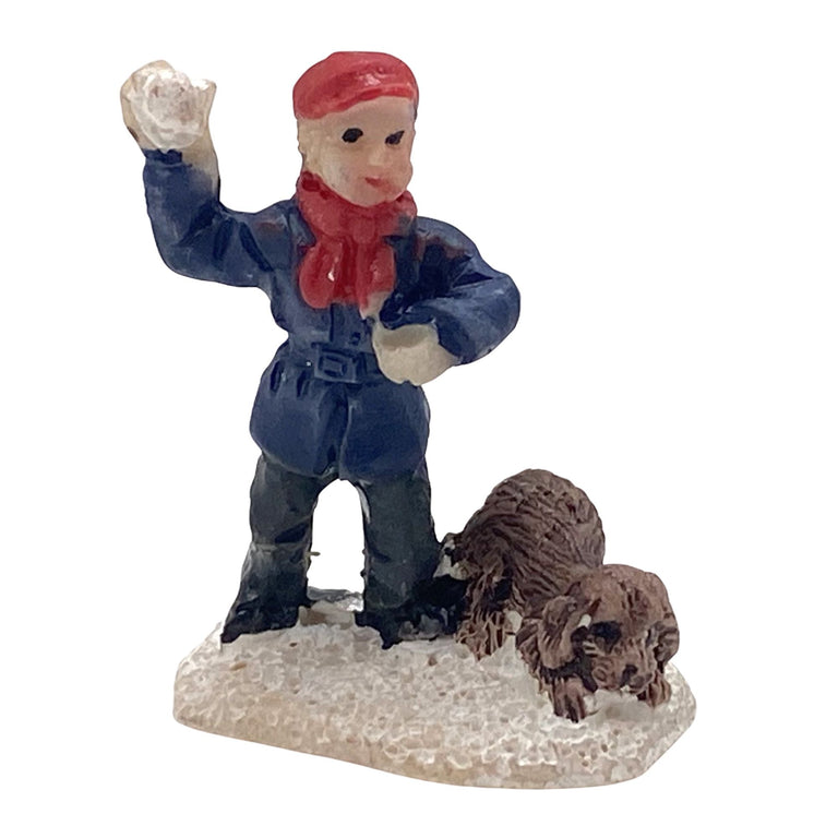 Innenmodell „Junge mit Hund“ - 25 x 28 mm - Schneekugelhaus