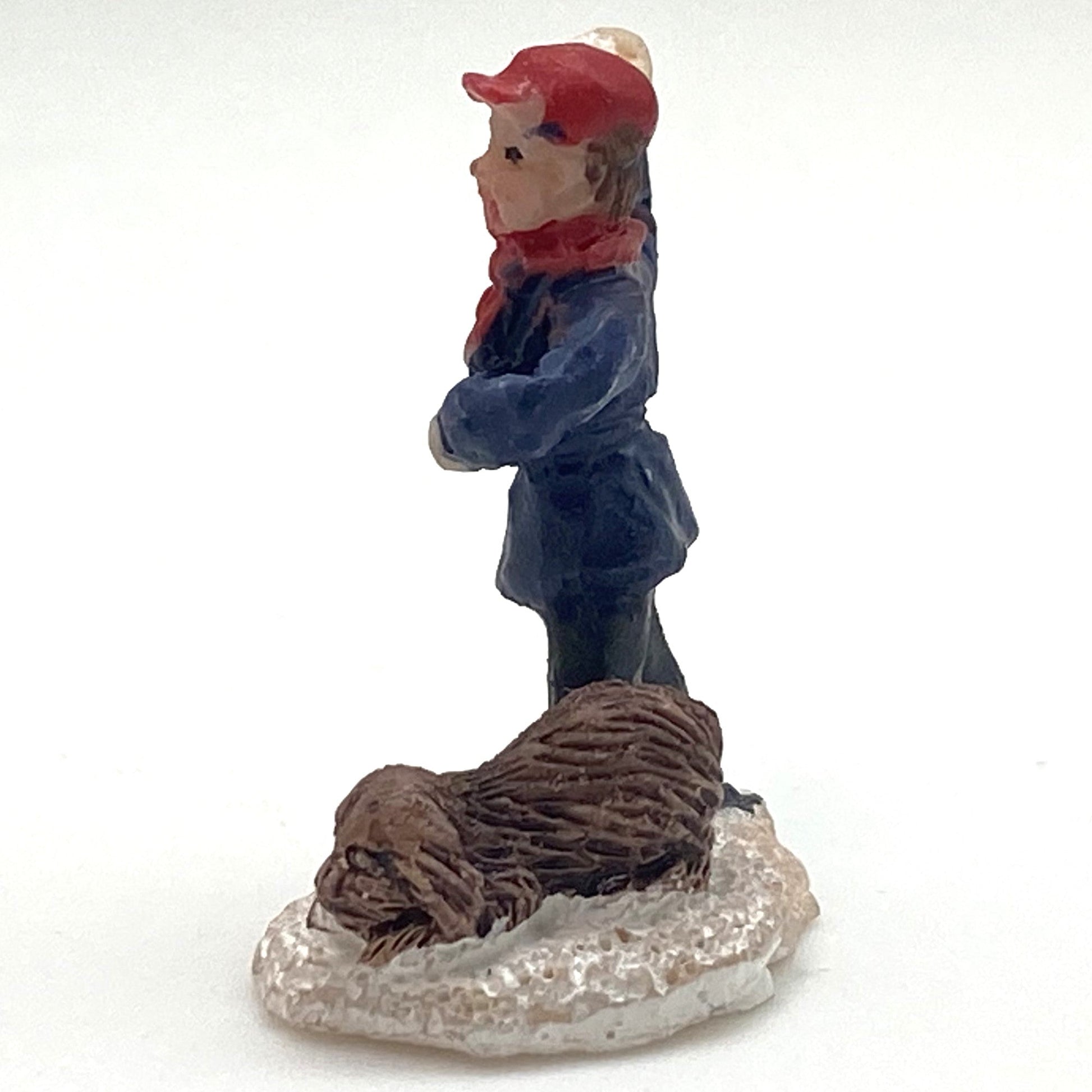 Innenmodell „Junge mit Hund“ - 25 x 28 mm - Schneekugelhaus