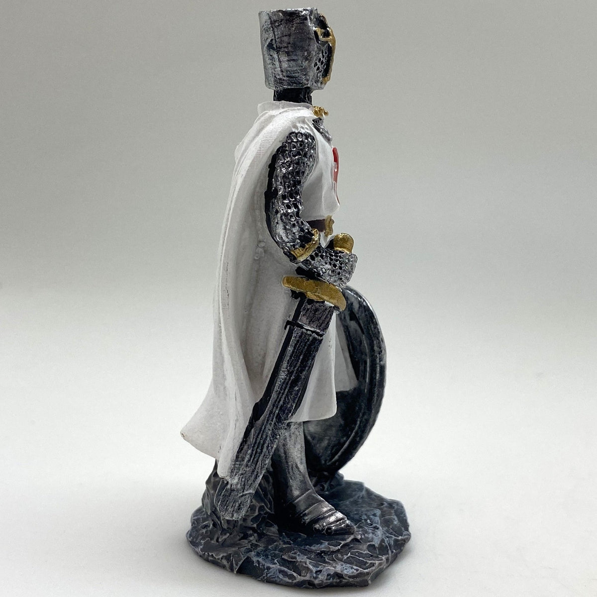 Innenmodell "Ritter Silber mit Schwert & Schild" - 32 x 77 mm - Schneekugelhaus