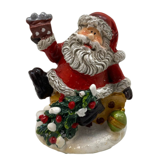 Innenmodell „Santa mit Geschenk & Christbaum“ – 33 x 40 mm - Schneekugelhaus