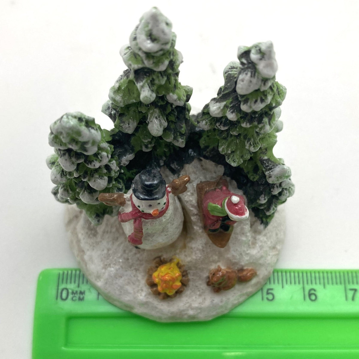 Innenmodell "Schneemann Lagerfeuer" - 55 x 65 mm - Schneekugelhaus