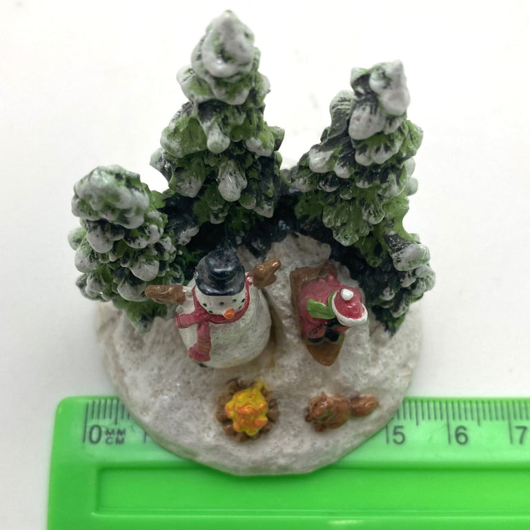 Innenmodell "Schneemann Lagerfeuer" - 55 x 65 mm - Schneekugelhaus