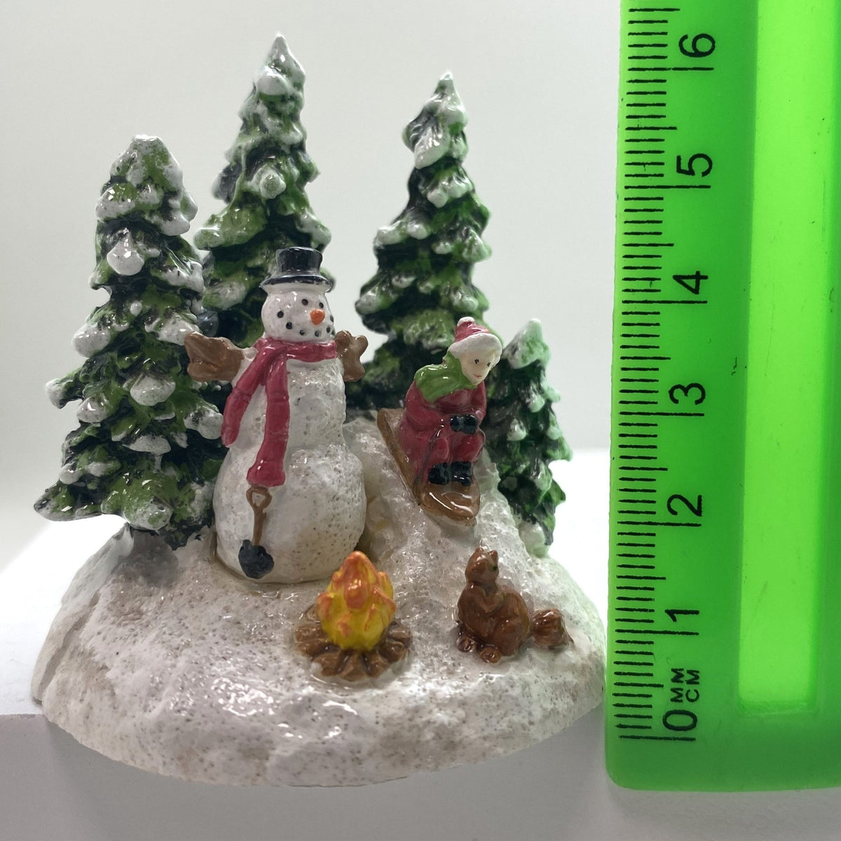 Innenmodell "Schneemann Lagerfeuer" - 55 x 65 mm - Schneekugelhaus