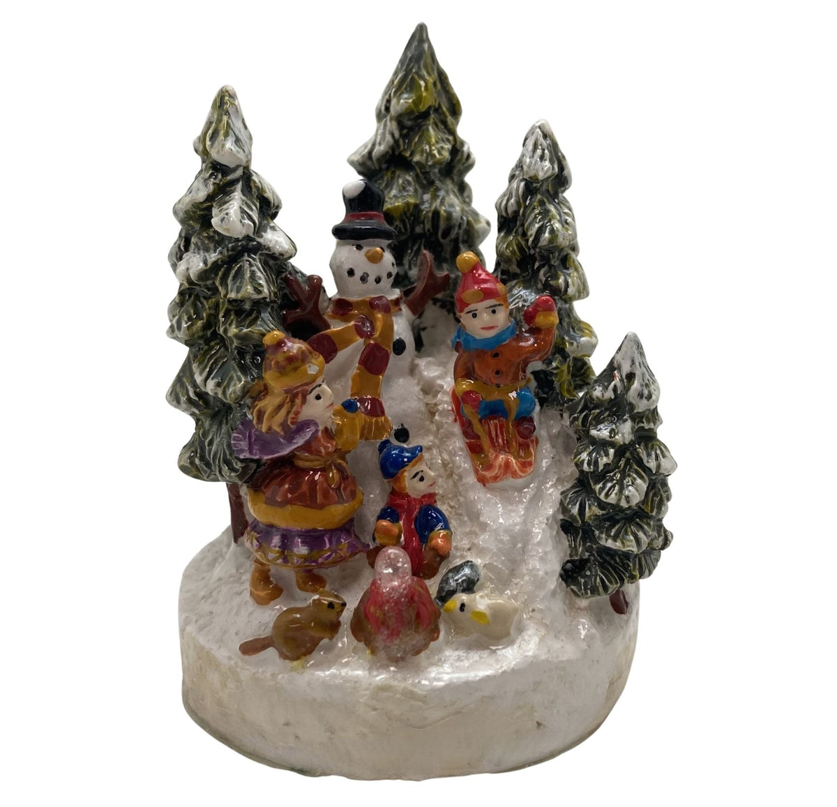 Innenmodell "Schneemann mit Kindern und Tieren" - 55 x 75 mm - Schneekugelhaus