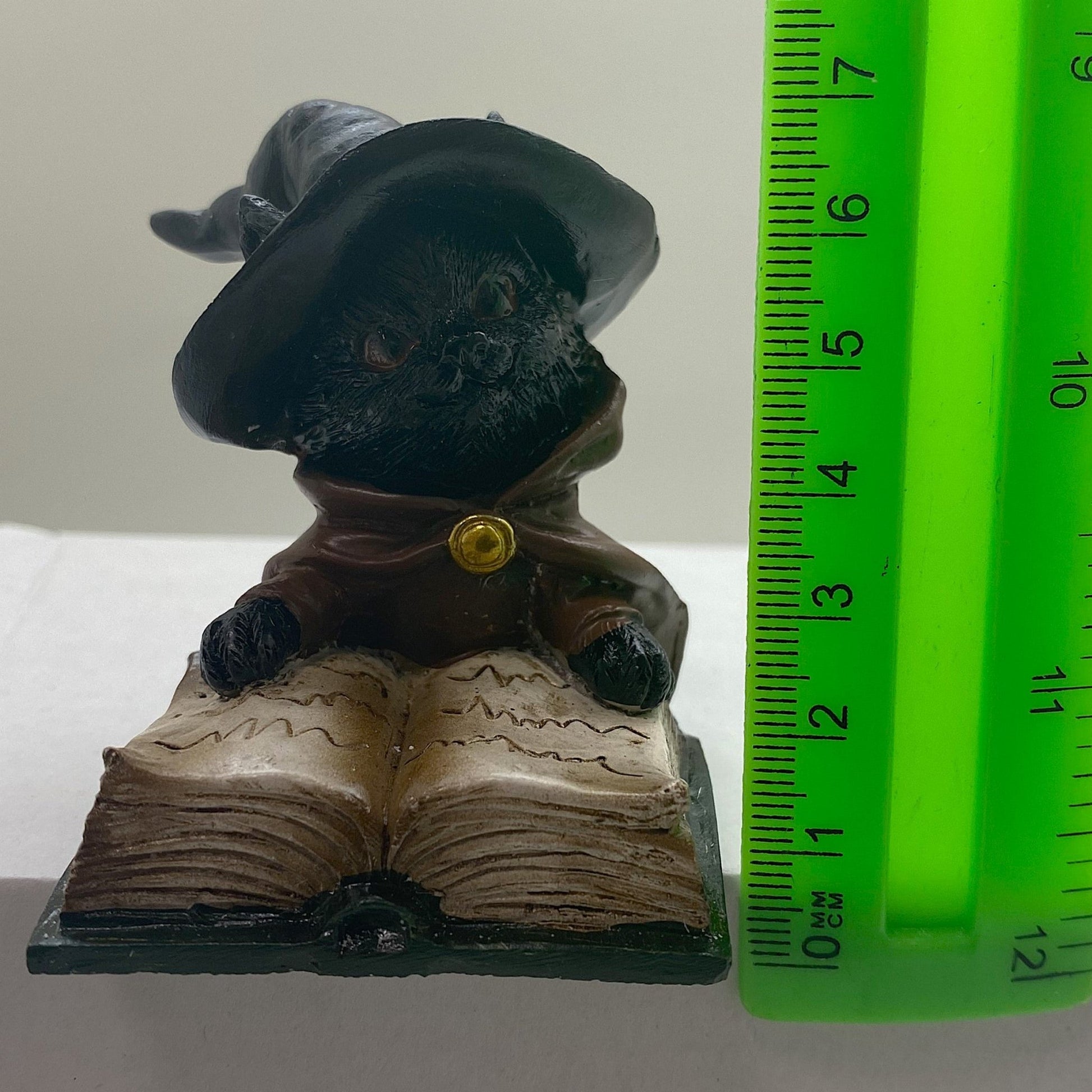 Innenmodell "Schwarze Katze mit grünen Buch" - 50 x 70 mm - Schneekugelhaus
