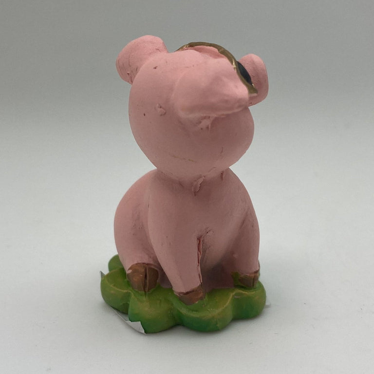Innenmodell "Schwein mit Fliegenpilz-Marke" - 40 x 45 mm - Schneekugelhaus