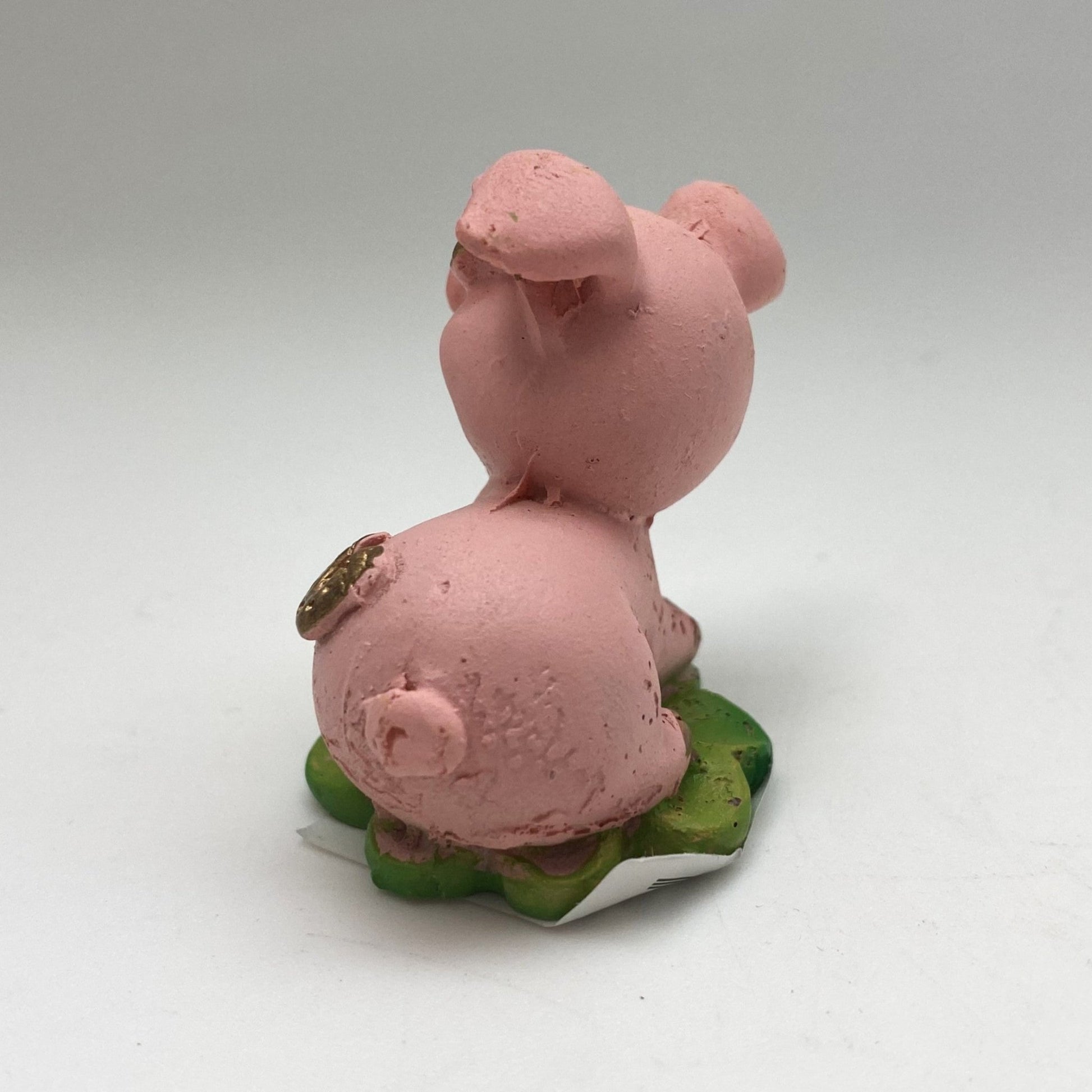 Innenmodell "Schwein mit Hufeisen-Marke" - 40 x 45 mm - Schneekugelhaus