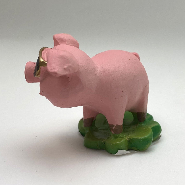 Innenmodell "Schwein mit Marienkäfer-Marke" - 40 x 45 mm - Schneekugelhaus