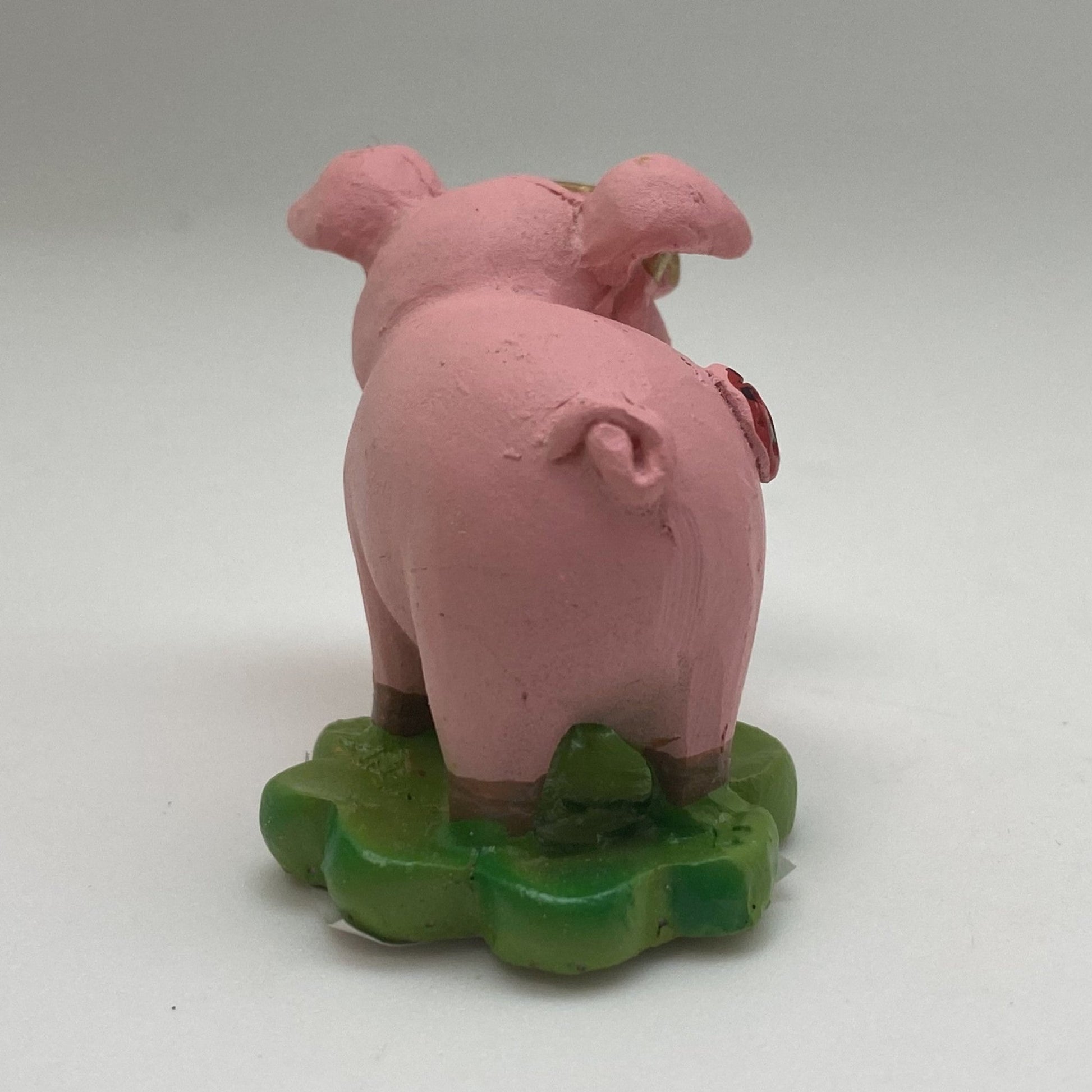 Innenmodell "Schwein mit Marienkäfer-Marke" - 40 x 45 mm - Schneekugelhaus