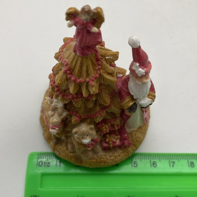 Innenmodell "Weihnachtsmann Christbaum rot gold" - 64 x 85 mm - Schneekugelhaus