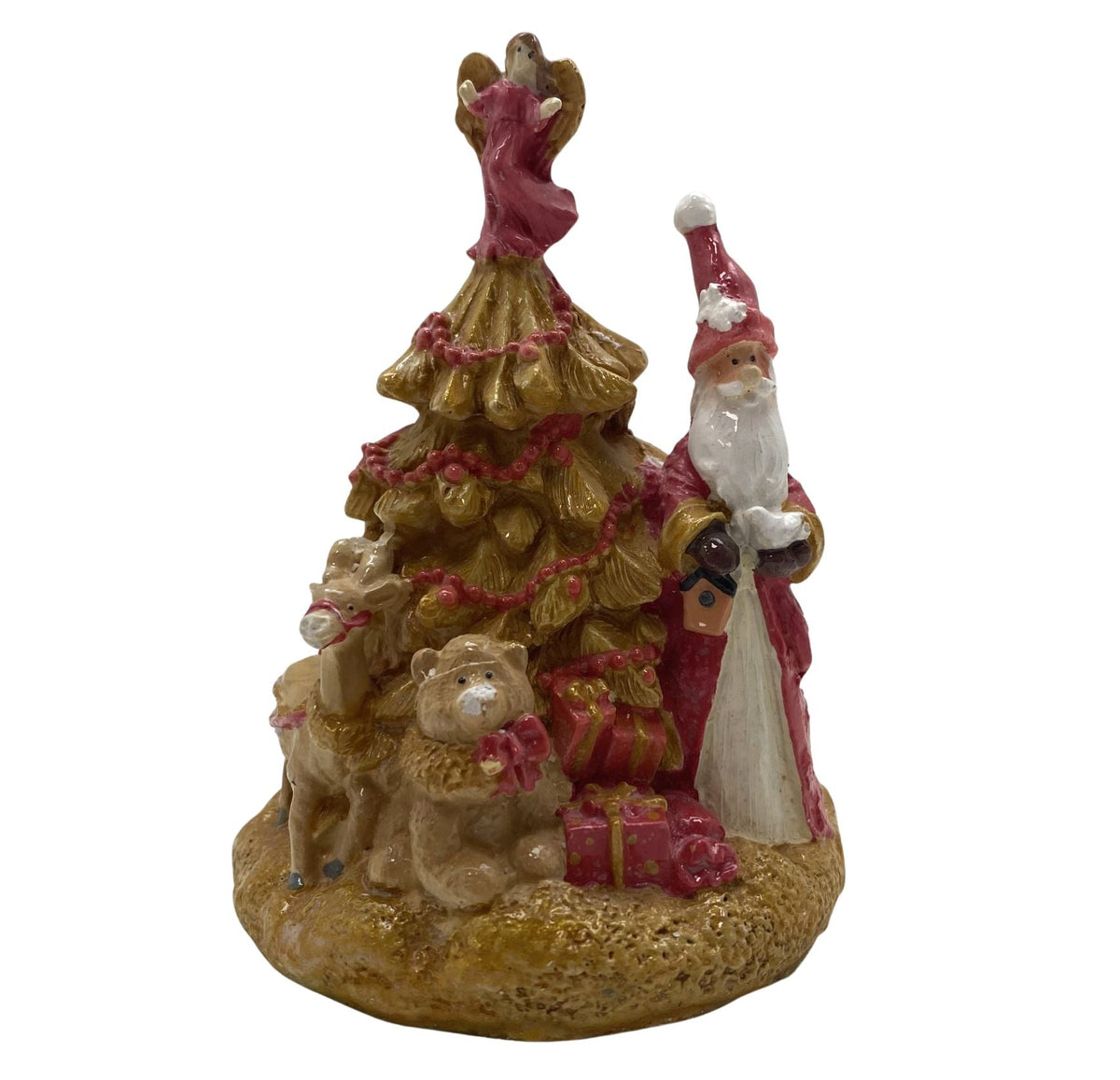 Innenmodell "Weihnachtsmann Christbaum rot gold" - 64 x 85 mm - Schneekugelhaus