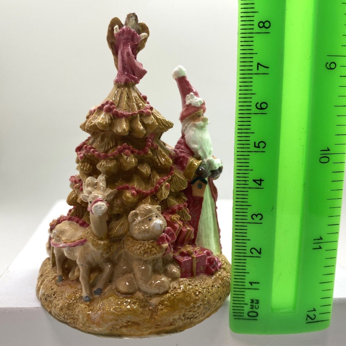 Innenmodell "Weihnachtsmann Christbaum rot gold" - 64 x 85 mm - Schneekugelhaus